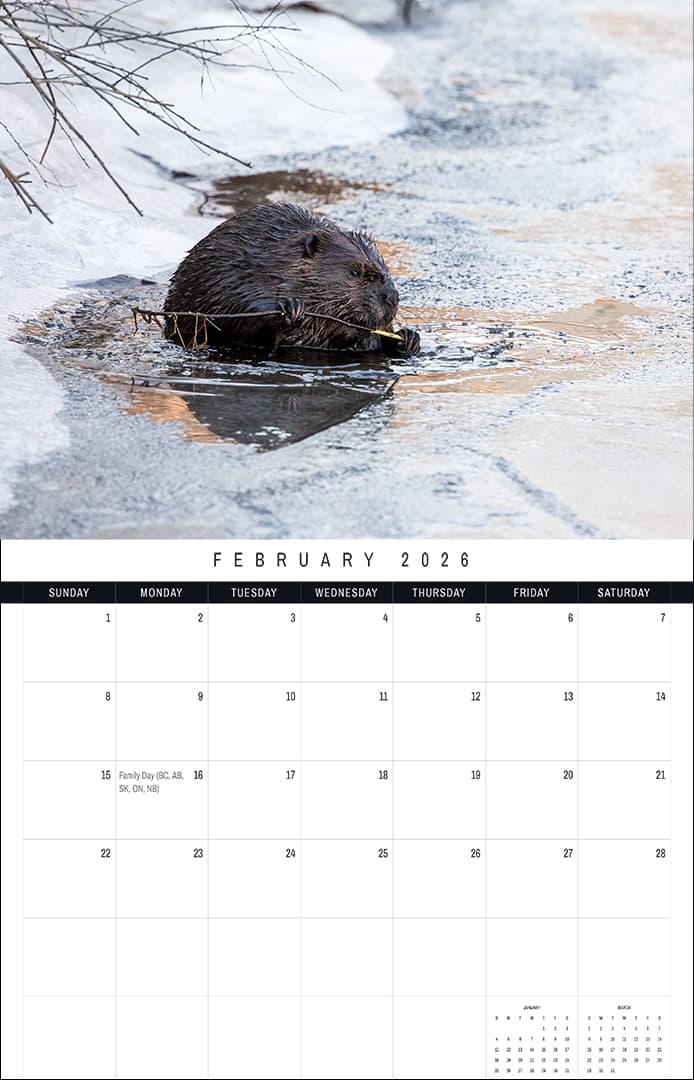 index for 2026 nature calendar
